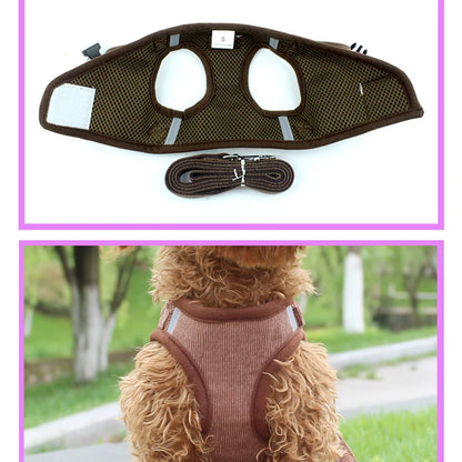 Reflective Pet Dog Vest Harness and Leash Set.