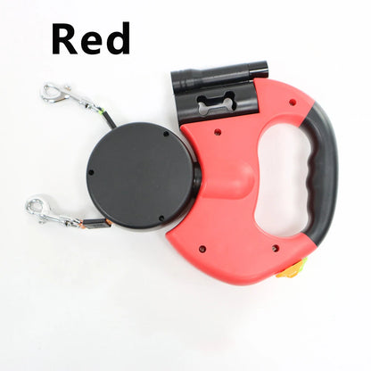 Retractable Dual Doggie Leash with LED Light.