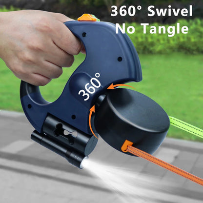 Retractable Dual Doggie Leash with LED Light.