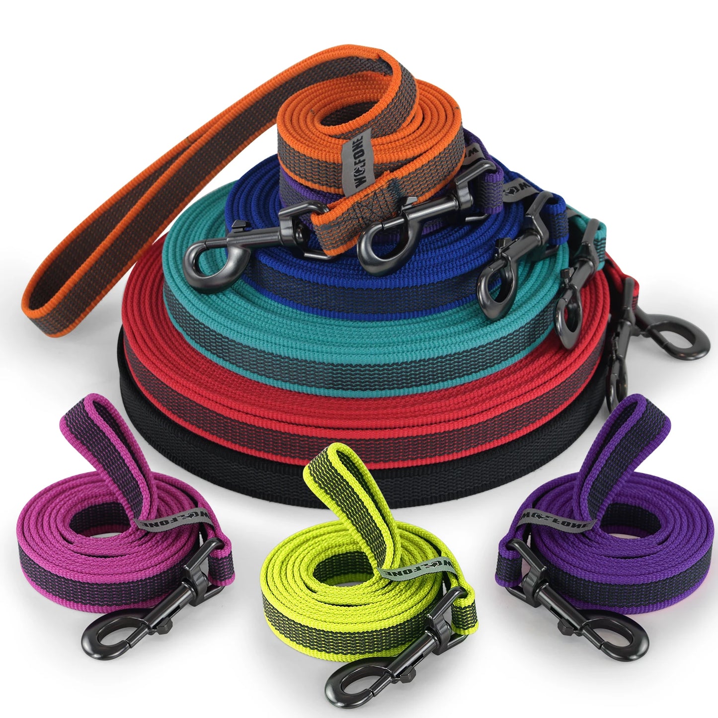 Many Different Dog Leashes.