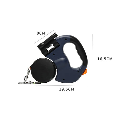 Retractable Dual Doggie Leash with LED Light.
