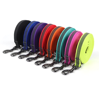 Many Different Dog Leashes.