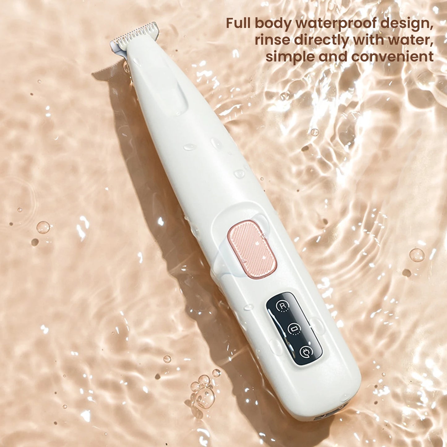 Rechargeable Pet Paw Trimmer with LED Light, Fully Waterproof