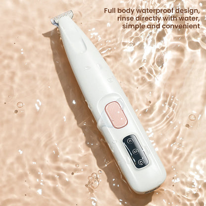 Rechargeable Pet Paw Trimmer with LED Light, Fully Waterproof