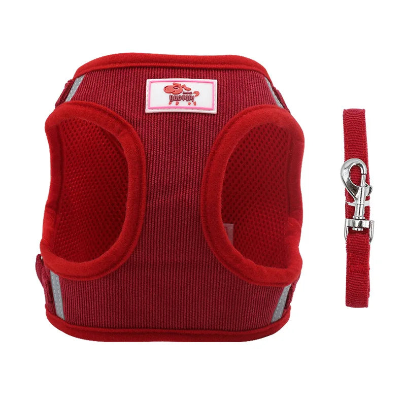 Reflective Pet Dog Vest Harness and Leash Set.