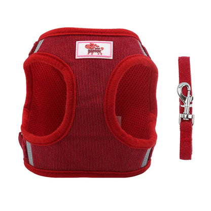 Reflective Pet Dog Vest Harness and Leash Set.