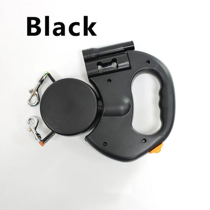 Retractable Dual Doggie Leash with LED Light.